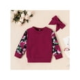 thumbnail image 4 of Seyurigaoka Infant Baby Girls Suit, Long Sleeve Floral Tops+Ruffled Pants+Headband, 4 of 8