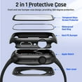 thumbnail image 5 of XiHAMA 2 in 1 Waterproof Case Compatible with Apple Watch Series 9 8 7 Screen Protector 45mm, 360 Protective Glass Face Cover Hard PC Bumper + Back Frame Compatible with iWatch Accessories 41 mm, 5 of 8