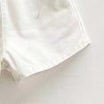 thumbnail image 5 of hoksml Back to School Girls Elastic Waist Cotton Chino Shorts Casual Playwear Shorts with Pockets, 5 of 6