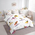 thumbnail image 2 of Castle Fairy Minimal Surfer Character 7-Piece Twin Bedding,Colorful Surf Board Seamless Bedding Comforter Set,Pink Yellow,Reversible, 2 of 7