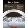 thumbnail image 6 of Neighborly Nook Portable Electric Space Heater with Thermostat, 1500W/750W Safe and Quiet Ceramic Heater Fan, Heat Up 200 Square Feet for Office Room Desk Indoor Use, Silver, 6 of 9