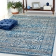 thumbnail image 2 of SAFAVIEH Vintage Persian Sam Abstract Polyester Area Rug, Navy/Ivory, 5' x 7'6", 2 of 8