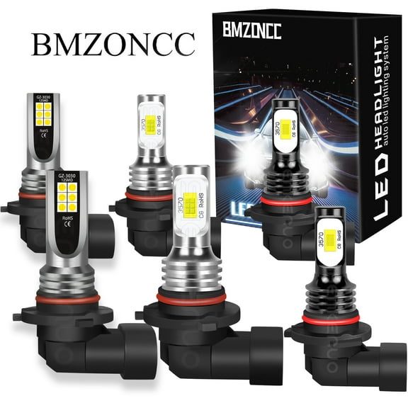 BMZONCC for GMC Canyon 2004 2005 2006 2007 2008 2009 2010 2011 2012 -6X LED Headlight High Low Beam   Fog Light