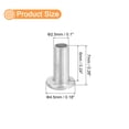 thumbnail image 2 of Uxcell 200Pack 2.5mm x 6mm remaches semitubulares de cabeza plana de aluminio tono plateado, 2 of 6