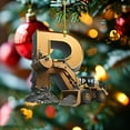thumbnail image 2 of Luoshdecor 26 Construction Truck Letters Christmas Tree Decoration Pendant,Acrylic DIY Hanging Christmas Ornaments, Indoor Letter Hanging for Fireplace,Home Paty (R), 2 of 6