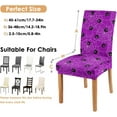 thumbnail image 5 of Halloween Spider Web Chair Covers for Dining Room Set Of 4, Purple Stretch Dining Chair Cover 4 Pieces, Washable Kitchen Parsons Chair Slipcovers 4 Pack, Removable Seat Protector for Home and Party, 5 of 6