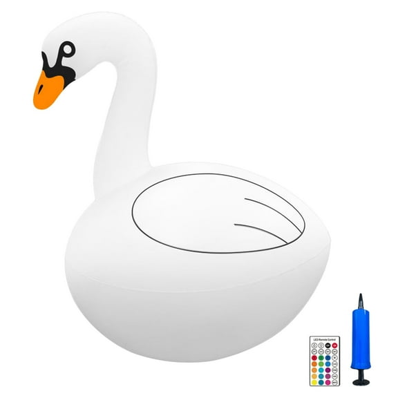 NGHnuifg Floating Pool Lights Solar Rechargeable1PC Inflatable Swan Pool Lights Glow In The Dark Color Changing LED Pool Floating Swan Lights For Backyard Spa Patio Wedding PaParty Decor