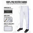 thumbnail image 7 of Exxact Sports Proline Full Length Baseball Pants Youth with Stripes, Relaxed Fit Open Bottom Boys Baseball Pants (White/Dark Blue,YS), 7 of 7