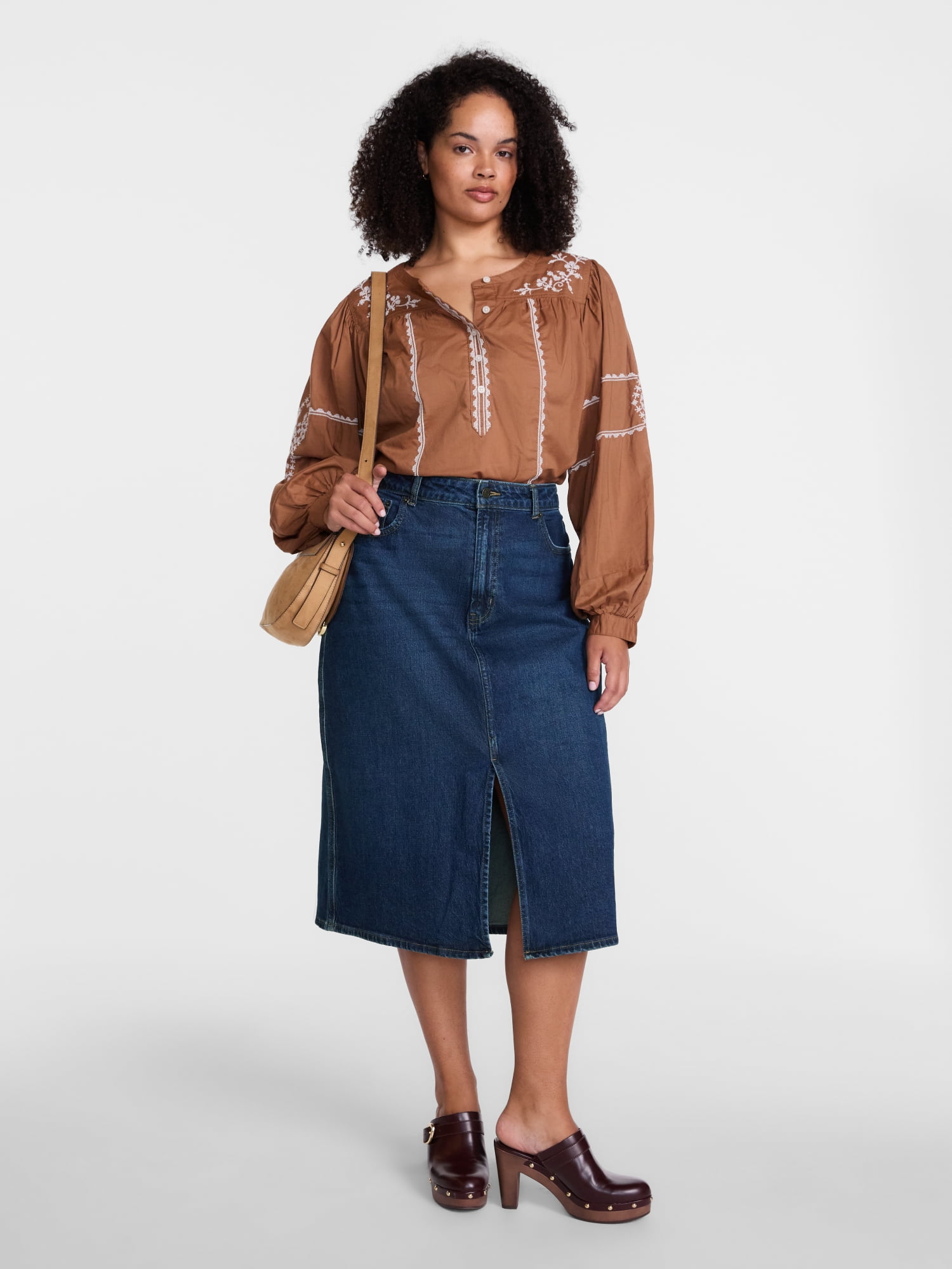 Scenario Women's Denim Skirt, Sizes 0-20