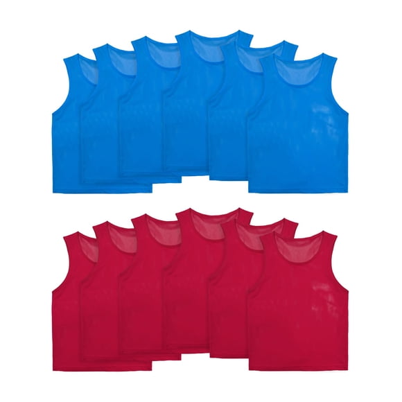 Juego de chalecos Scrimmage Vogrey Pinnies de 12/24 para niños, jóvenes y adultos