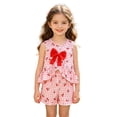 thumbnail image 5 of XINXIAOO Kids Summer Outfits for Girls 2 Piece Sleeveless T-Shirt Tops Elastic Waist Shorts Casual Daily Wear Girls Clothes Size 4-5 Years, 5 of 9