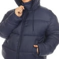 thumbnail image 5 of White Mark Women's Long Sleeve Zip Hooded Puffer Jacket with Pockets, 5 of 5