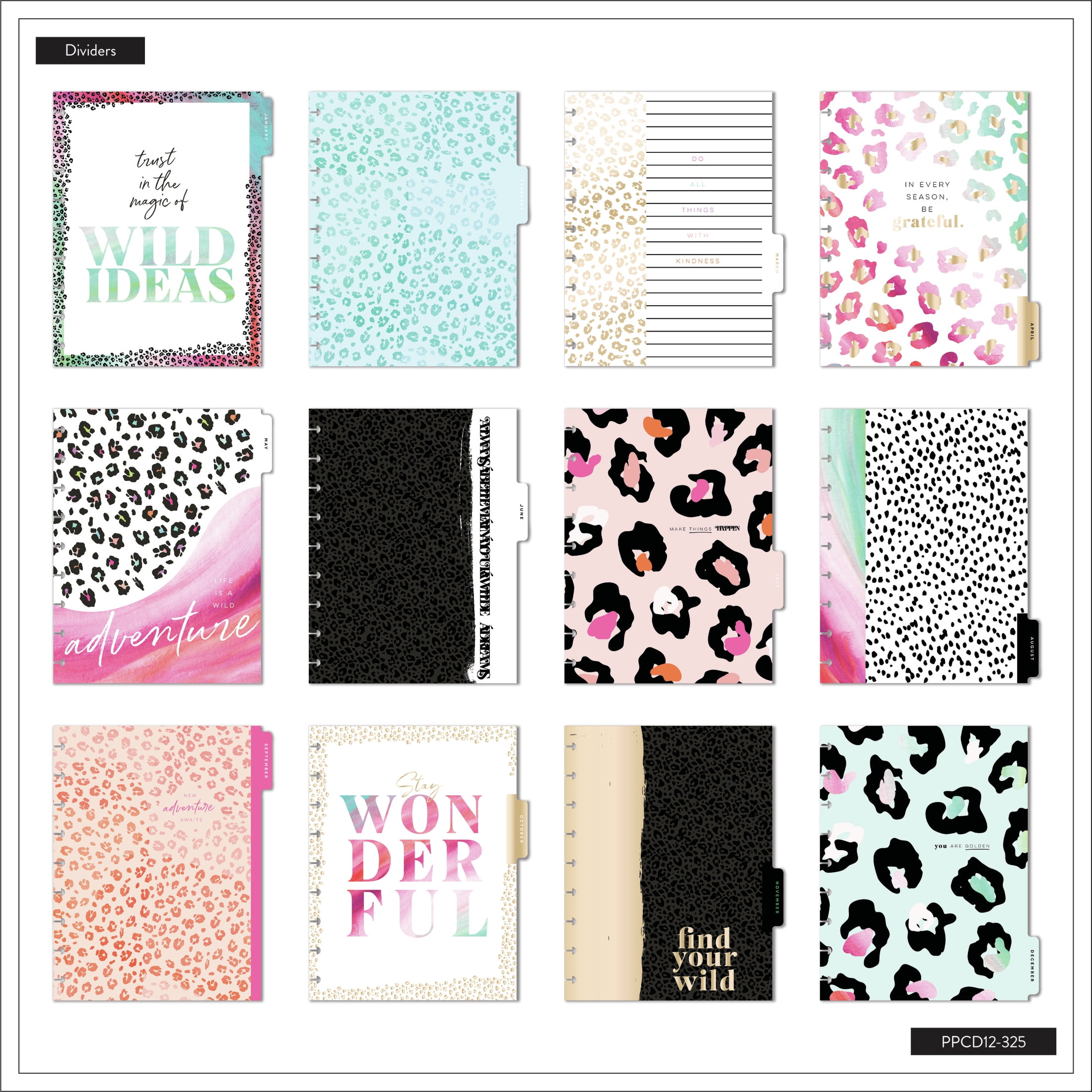 2023 Weekly Planner Refill printed for your planner Leopard Print