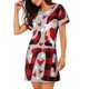 thumbnail image 2 of Easygdp Buffalo Plaid Love And Gnome Camisón de manga corta para mujer, informal, estampado, 2 of 6