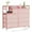Pink, variant on Dresser for Bedroom,9 Drawer Bedroom Dresser with Power Outlet, Tall Wide Fabric Chest of Drawers TV Stand for 60" TV,Chest of Drawers for Living Room, Bedroom