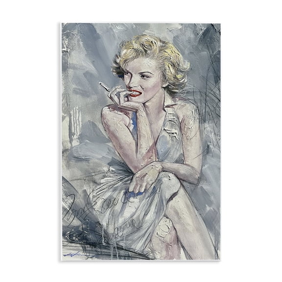Stupell Industries Elegant Marilyn Abstraction People Painting Unframed Art Print Wall Art, 10 x 15