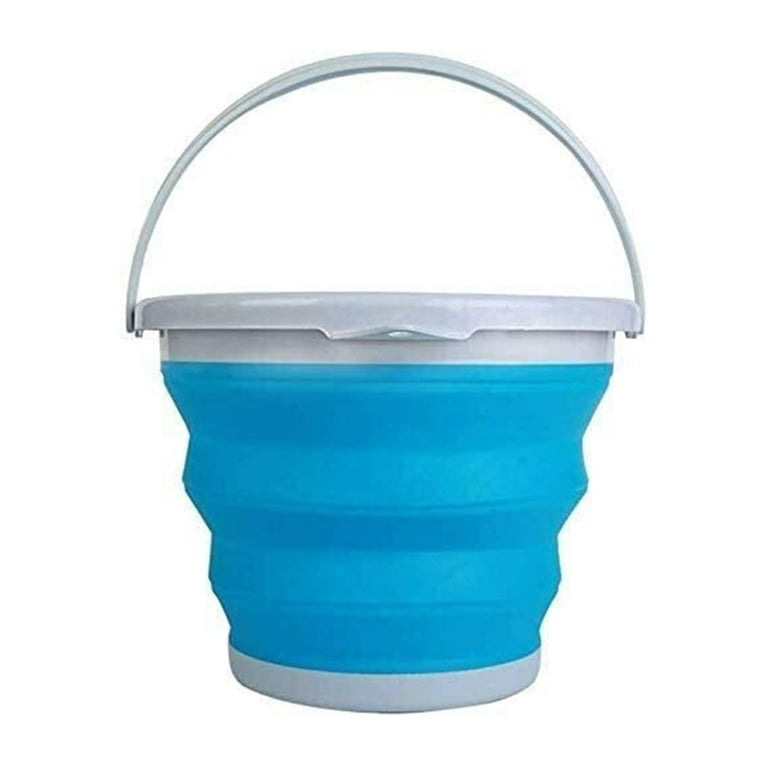 Foldable Bucket Collapsible - Collapsible Bucket with Handle Foldable Beach Toys Container Buckets for Cleaning Hiking Camping Outdoor Survival