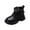 Black, variant on Tkrady Kids Boots Autumn Winter New Comfortable Lightweight Fashion Girls Short Boots, Sizes 3-12 Years