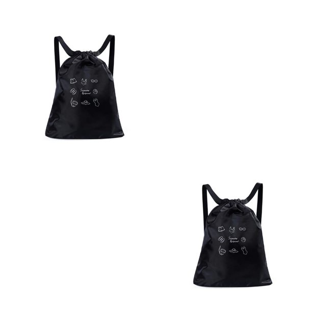 Wosthever Bolsa seca y húmeda para natación, deportes de playa al aire libre, de hombro, correa ajustable, bolsa portátil, ropa, traje de Negro S 2Conjunto