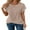 Green, variant on QINCAO Womens Tops Waffle Knit Twist Front Rolled-Up Sleeves Casual Loose Shirts S-XXL