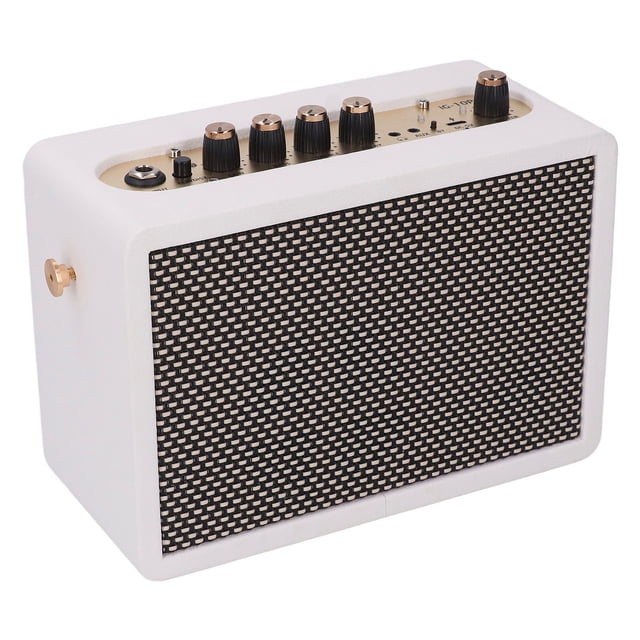 Electric Guitar Amplifier, Rechargeable 10W Small Guitar Amp Independent Volume Control Clean Distortion Overload Reverb Long Endurance for Practice