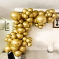 thumbnail image 5 of 18 Inch 10 Pack Chrome Metallic Gold Balloons KIRIKOU Big Large Round Helium Thick Latex Balloons for Birthday Wedding Baby Shower Graduation Party Decoration, 5 of 5