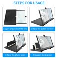 thumbnail image 3 of 14"thin Foldable Phone Screen Magnisfier,hd Phone Amplifier With Folding Stand Holder, 3 of 5