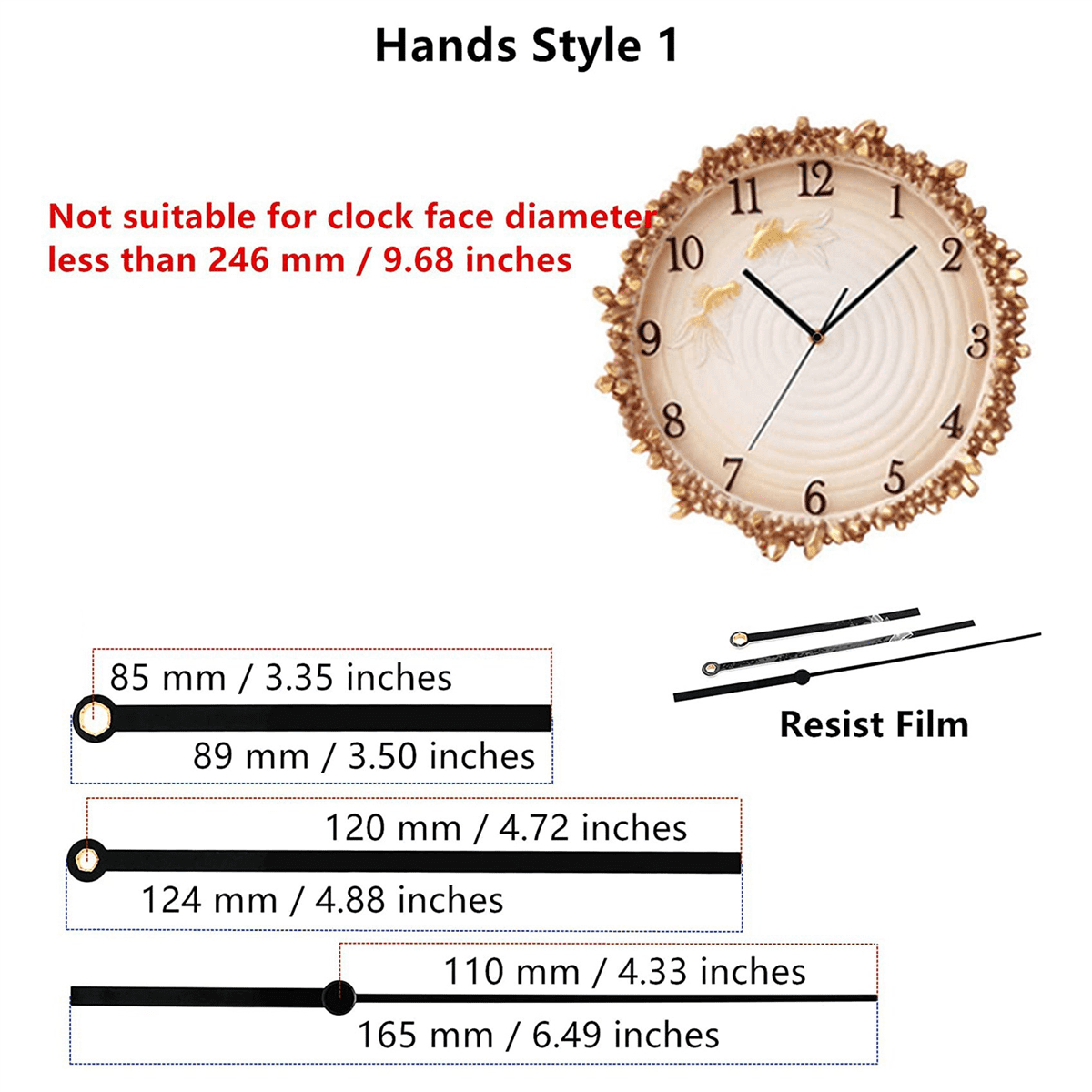 6 Set DIY Quartz Pendulum Clock Movement Mechanism with 12 Pairs of Hands Wall Quartz Clock Repair Tool Parts
