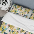 thumbnail image 4 of Designart 'Triangular Retro Design I' Mid-Century Modern Duvet Cover Set, 4 of 4