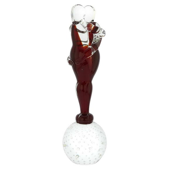 GlassOfVenice Murano Glass Large Lovers Statue - Red