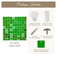 thumbnail image 2 of LAGarden 12 Pcs Shimmer Wall Backdrop Panels Square Sequin Party Decoration Green 3x4 Ft, 2 of 9