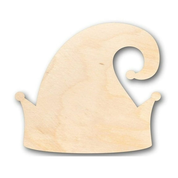 Unfinished Wood Elf Hat Shape - Christmas - Ornament - Craft - up to 46" DIY 7" / 1/8"