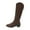 Coffee, variant on Rokment Fall Wide Calf Knee High Boots for Women with Back Zipper 2025 Winter Fashion Pointed Toe Long Tall Dress Boots