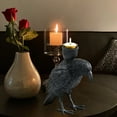 thumbnail image 6 of KMMYS Halloween Black Crow Candlestick Ornaments, Decorative Candle Holder, Unique Resin Art Decor, Mysterious Atmosphere for Home, Halloween Party Decorations, Rustic Candle Stand, 6 of 6