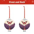 thumbnail image 2 of Zufioo Butterfly Over Lavender Print Large Acrylic Christmas Ornaments, Suitable for Christmas Tree Christmas Holiday Party Pendant Decorations-Round Shape, 2 of 7