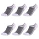 thumbnail image 1 of Xiao Hua Calcetines invisibles para hombre (paquete de 6), de algodón, de corte bajo, antideslizantes, de malla transpirable, talla 5.5-8.5, color blanco., 1 of 5