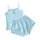thumbnail image 1 of Odeerbi 9M-4Y Conjunto de Verano Niña Camisola de Punto Rib Bloomers Cubrepañal Short Conjunto de Dos Piezas de Ropa Interior, 1 of 4