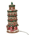thumbnail image 4 of Kurt S. Adler Leaning Tower of Pisa with C7 Bulb Gingerbread House, 10-Inch, Brown (GBJ0024), 4 of 4