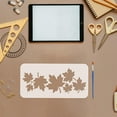 thumbnail image 3 of Maple Leaf Border Painting Stencils with Brush 5.9x11.8inch Plastic PET Maple Leaves Silhouette Drawing Template Decorative Hollowed Autumn Theme Stencil for Painting on Wood Canvas, 3 of 8