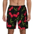 thumbnail image 3 of Uemuo Cherry Pattern Mens Swim Trunks Quick Dry Board Shorts with Mesh Lining, Stretch Beach Shorts Quick Dry No-Chafing Board Shorts-Medium, 3 of 9