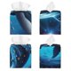 thumbnail image 2 of Balery Colorful Ocean Whale Porta Pañuelos de Cuero con Estampado – Funda Moderna Cuadrada para Caja de Pañuelos, Dispensador 5x5x5'', 2 of 7