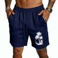 thumbnail image 2 of AHMOMEI Men's Hawaiian Beach Shorts Quick Dry Wide Leg Basketball Shorts Men with Pockets Summer Drawstring Mens Beach Shorts, 2 of 4