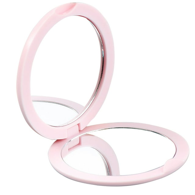 Espejo Doble Cara para Maquillaje Ovalado Plegable Cosmético Bolso Bolsillo