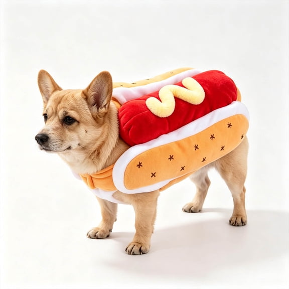 Hot Dog for Dogs, Funny Pet with Adjustable Fit, Cute Halloween Outfit for Small Dogs and Cats