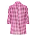 thumbnail image 5 of cfhntfmh 3/4 Length Sleeve Shirts for Women Fashion V Neck Collared Buttons up Blouses Summer Casual Loose Plaid Tunic Tops, 5 of 6