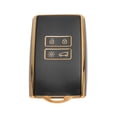 thumbnail image 1 of Funda de Llave de Coche de Silicona TPU Azul con Borde Dorado Único para VW Golf 4 5 6 MK4 MK5 MK6 Polo GTI-2 Botones Control Remoto, 1 of 6