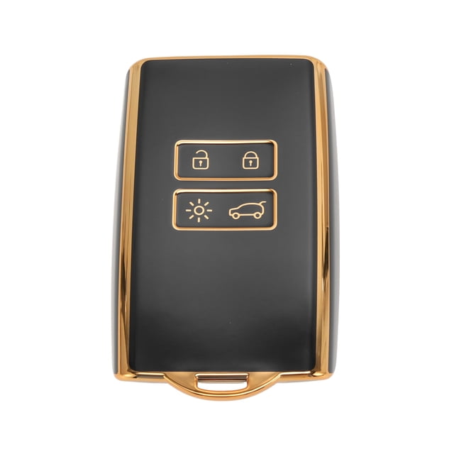 Funda de Llave de Coche de Silicona TPU Azul con Borde Dorado Único para VW Golf 4 5 6 MK4 MK5 MK6 Polo GTI-2 Botones Control Remoto