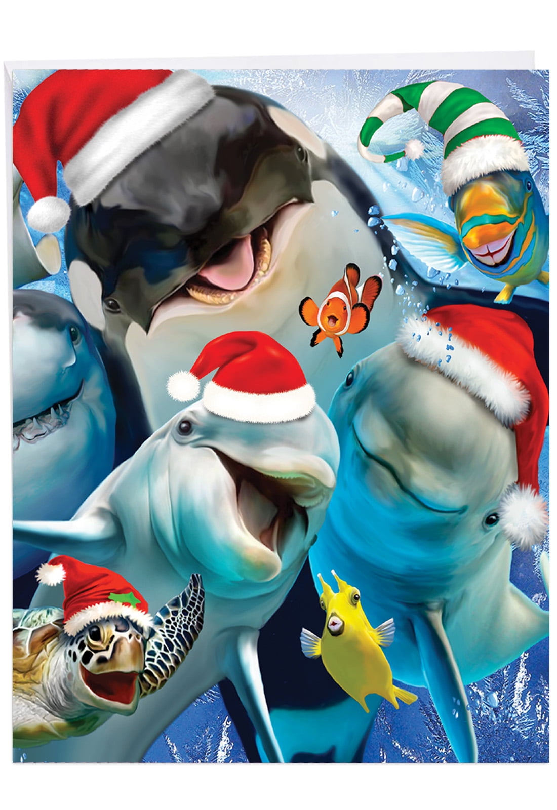 The Best Card Company Funny Jumbo Merry Christmas Card (8.5 x 11 Inch