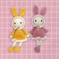 thumbnail image 4 of Kearding Aprende a Ganchillo con Kit Hecho a Mano Conejos Lindos y Fáciles para Principiantes Almacenamiento y organización del hogar rosa y amarillo 36cm, 4 of 6