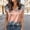 Orange(New), variant on PNTUTB Summer Casual Versatile Women's Fashion Print V Neck Pullover Soft Loose Comfortable Short Sleeve Top